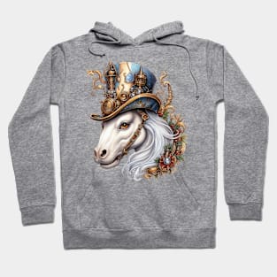 Steampunk Christmas Horse Hoodie